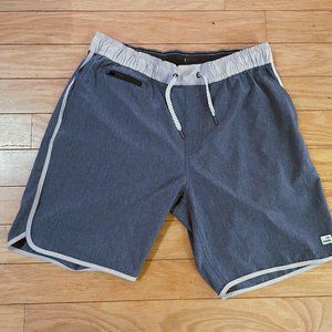 Vuori Banks Shorts Men's Large - Grey Linen Texture